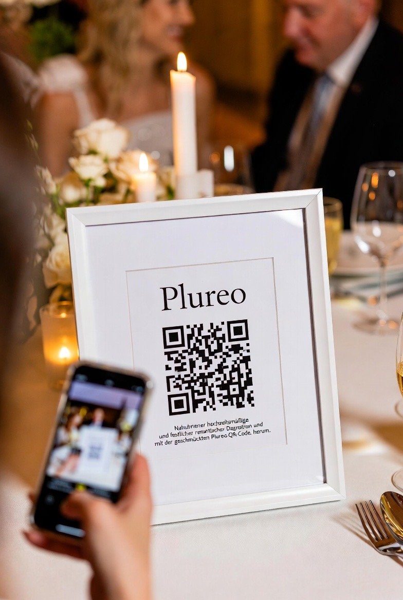 Bilderrahmen mit QR-Code